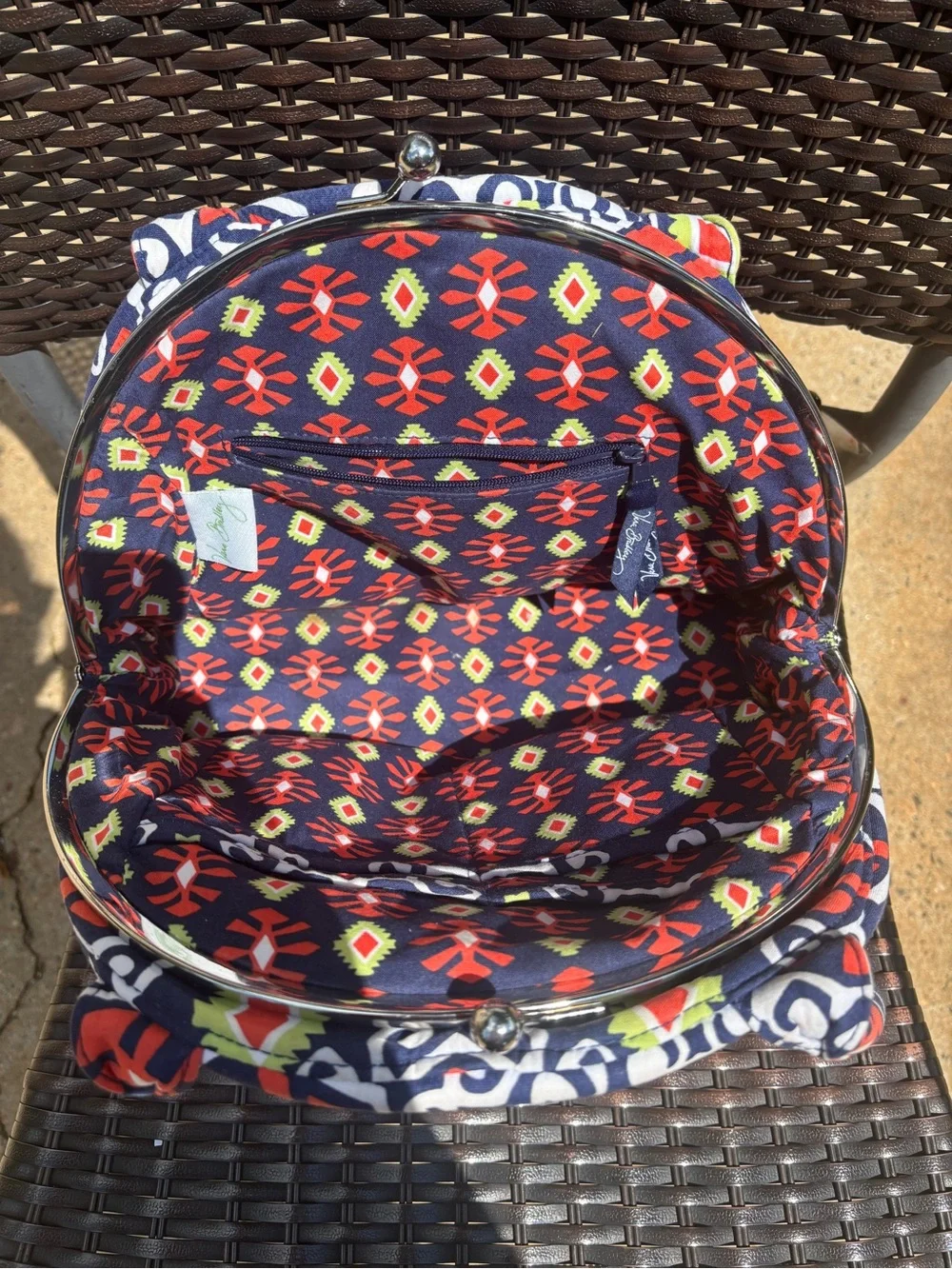 Vera Bradley Quilted Shoulder Bag in retired Sun Valley geometric pattern